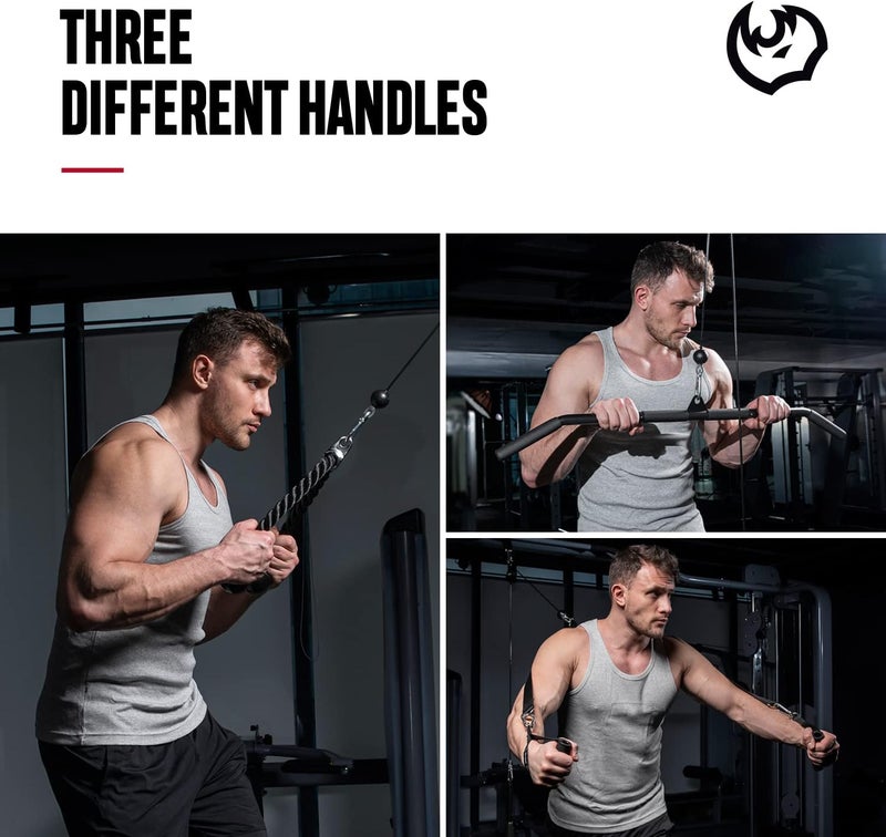 FitBeast نظام بكرة الصالة الرياضية، نظام بكرة وزن الكابل لتمرين سحب الظهر، تمرين تجعيد العضلة ذات الرأسين، معدات صالة رياضية منزلية مثالية للساعد، الكتف، تدريب القوة - Image 4